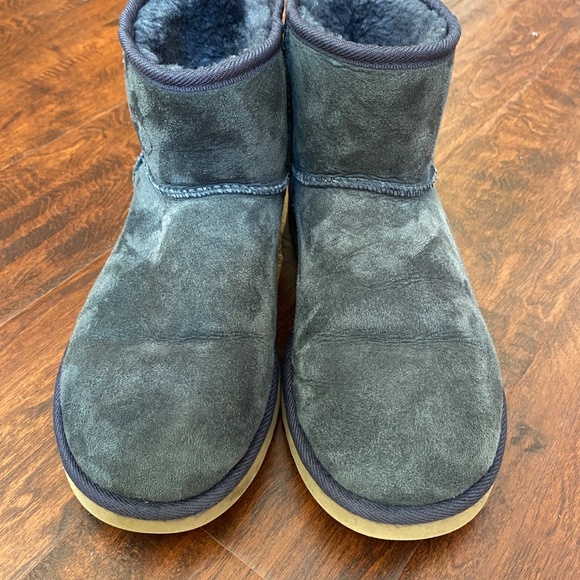 UGG Classic Mini Boots Suede Grey Size W7 - Picture 7 of 12